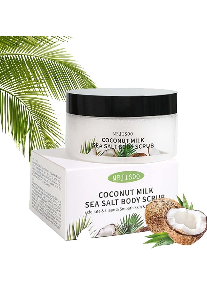 Generic Coconut Body Scrub, Body Exfoliator, Deep Cleansing for Face and Body, Removes Dead Skin for Naturally Glowing Skin, Natural Skincare Formula Scrub for Dry Skin 250g  - Image 1