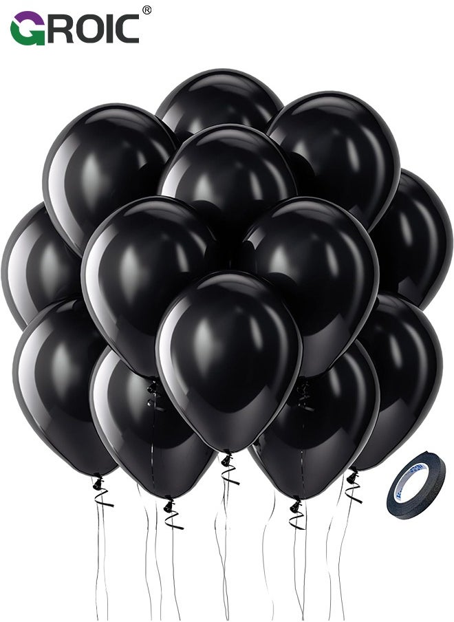 Black Balloons Latex Party Balloons - 100 Pack 12 inch Round Helium Balloons for Black Themed Wedding Graduation Anniversary Birthday Party Decorations, Party Supplies - pzsku/ZC005185DD6D04C89C3BFZ/45/_/1717483776/8c57f457-f962-44ef-b261-dbaf37462900