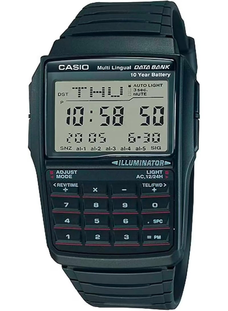 Casio Unisex Digital Databank Calculator Watch DBC-32-1ADF - Image 1