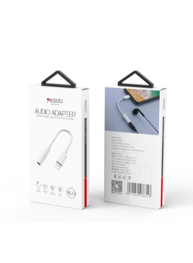 Yesido YAU31 Aux Audio Cable to Audio adapter cable | 10 .5CM 3.5 mm AUX Headphones Adapter - Image 5