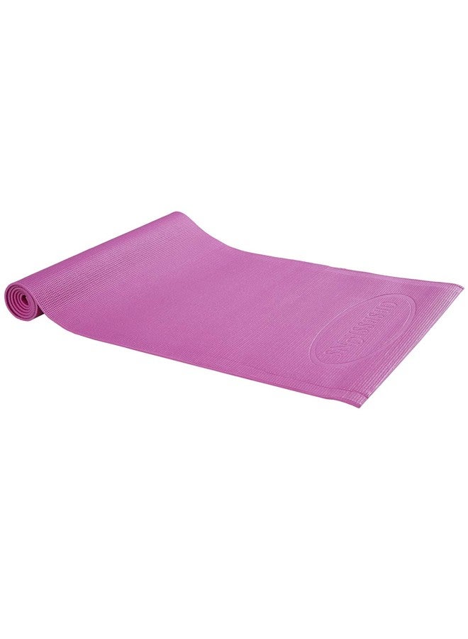 OBSESSIONS Anti-Slip PVC Solid Yoga Mat with Carrying Strap (L)173 X (W)61cm, Pink - Image 3