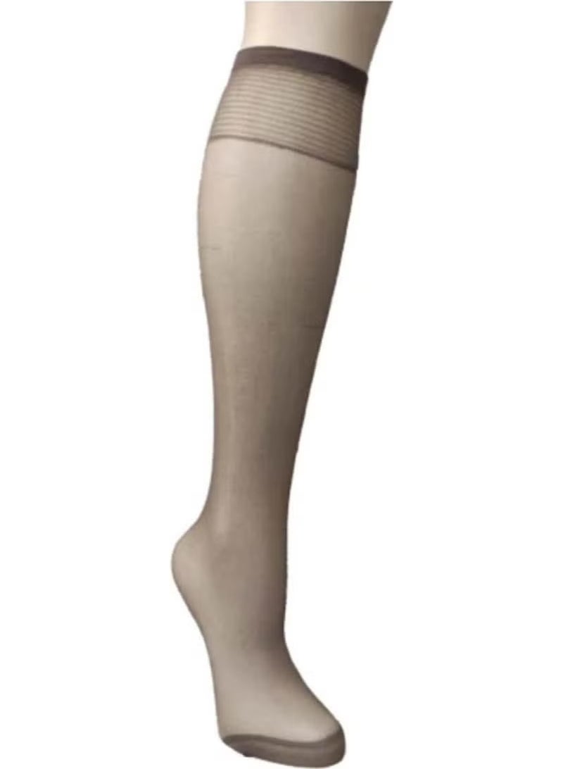 Müjde Women's 20 Denim Matte Toe Reinforced Durable Flexible Knee Length Trousers Socks - Image 2