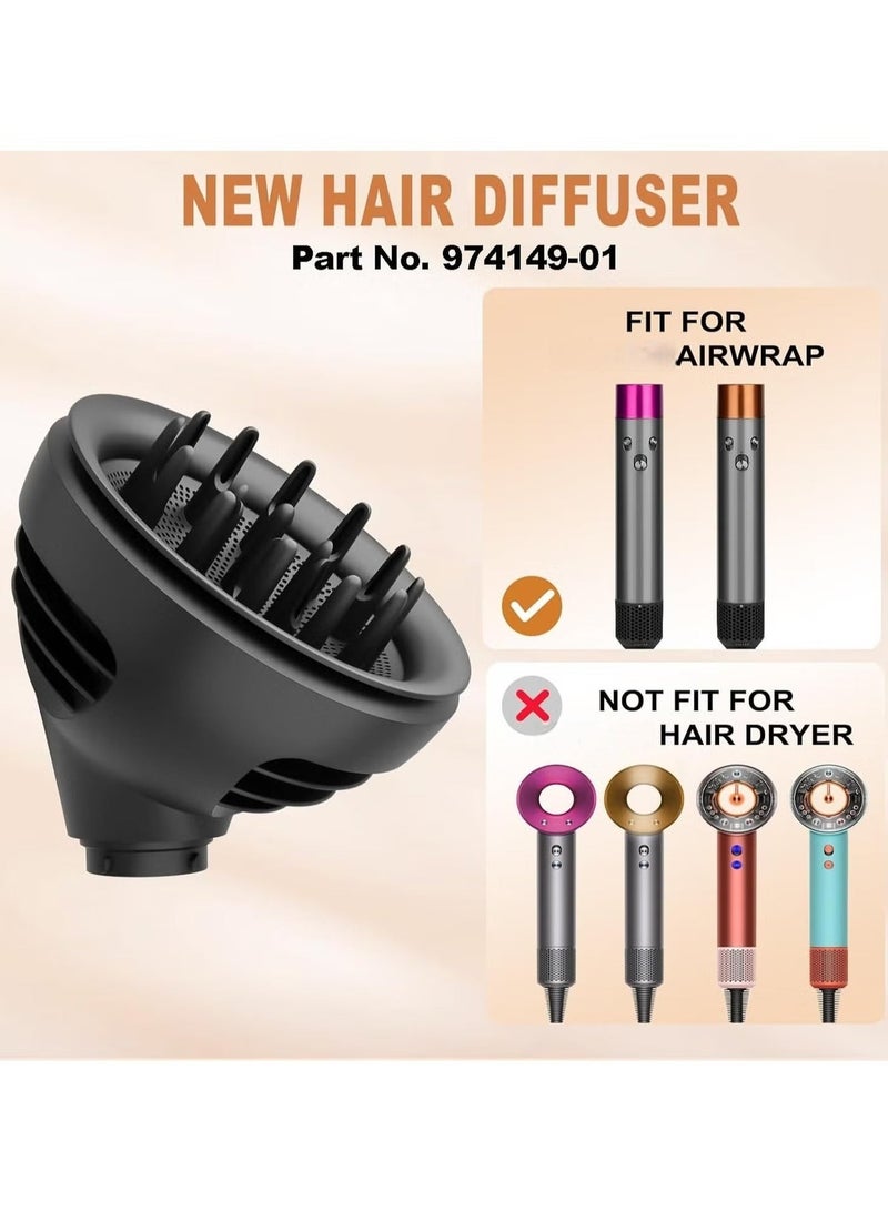 Wave & Curl Diffuser, Two Airflow Modes for Defined Curls & Bouncy Waves, Compatible with HS01/HS05/HS08, Hair Diffuser Attachment to Enhances Texture & Controls Frizz - Image 2