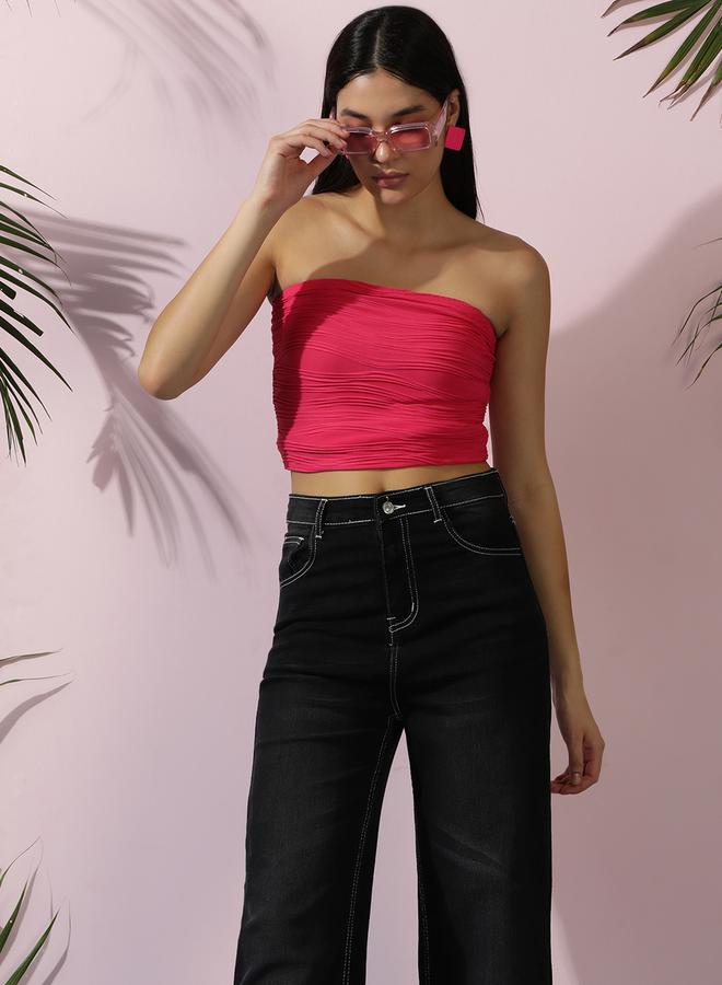 كوتي جينز كوتي مستقيم بقصة عالية بطول الكاحل - Image 2