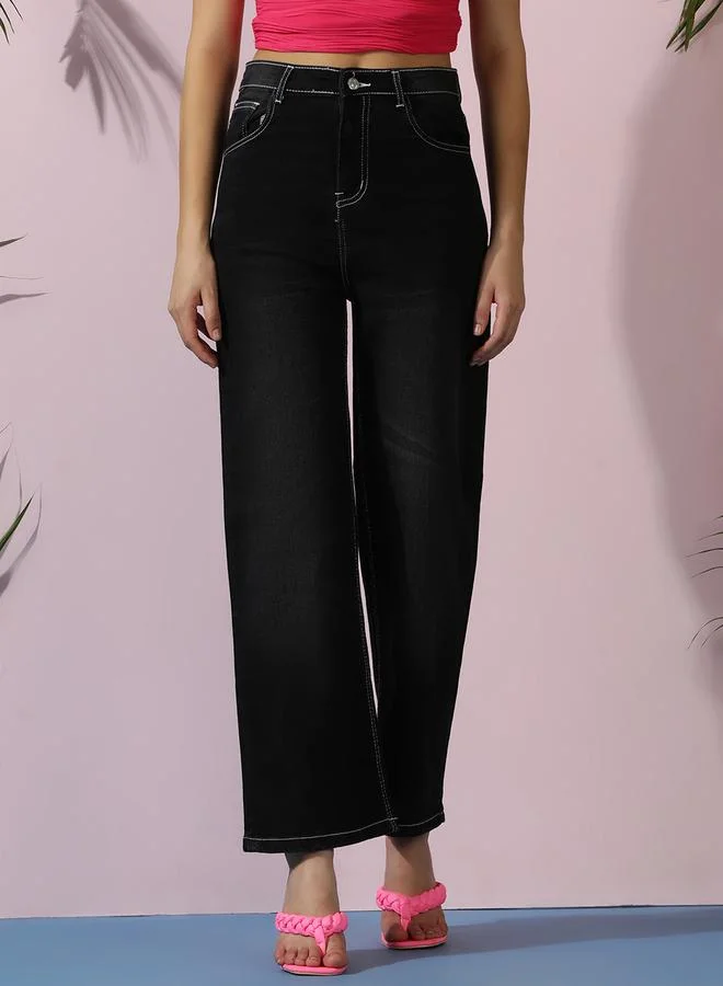 Kotty Kotty High Rise Straight Fit Ankle Length Jeans