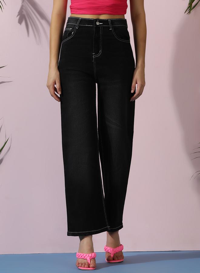 كوتي جينز كوتي مستقيم بقصة عالية بطول الكاحل - Image 3