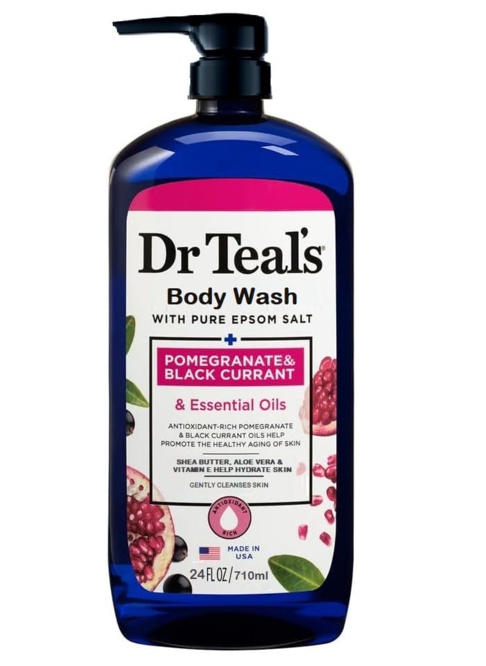 Dr Teal's Body Wash with Pure Epsom Salt Pomegranate and Black Currant 710 ML  - Image 1