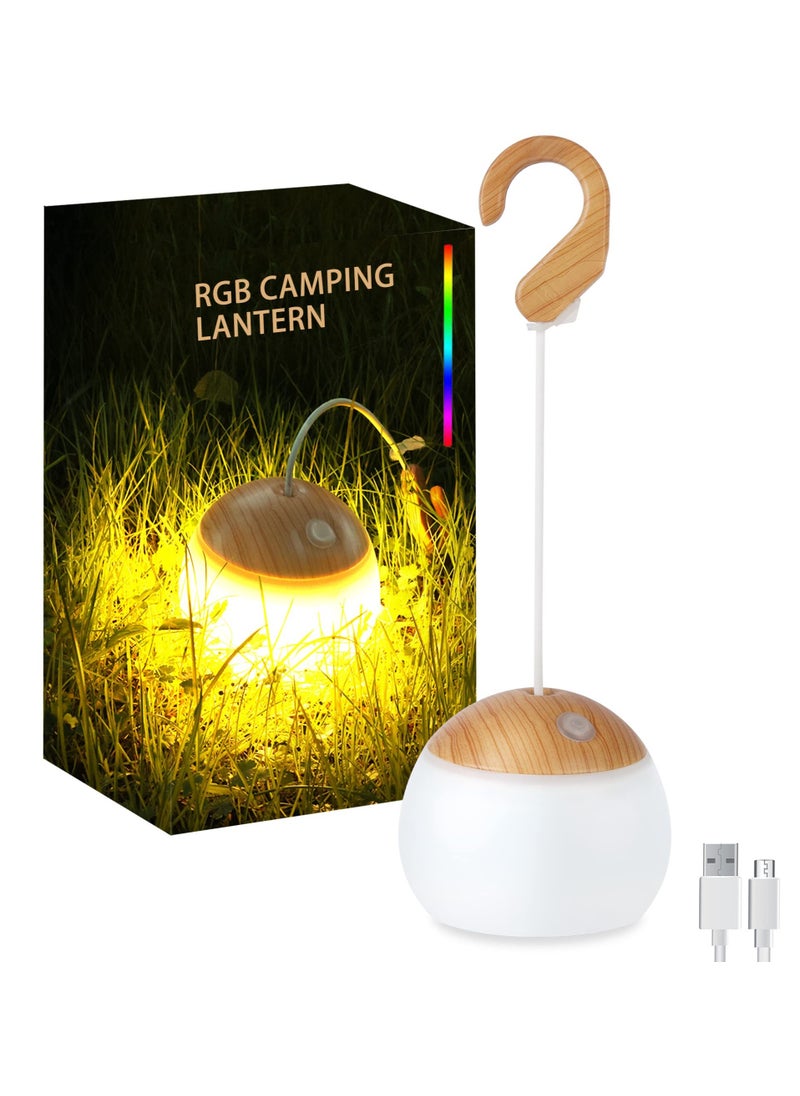 Camping Lights, 4 Lighting Modes Camping Lantern Dimmable LED Rechargeable Lamps Batteries Powered Light Portable Bulb for Emergency Camping Garden BBQ