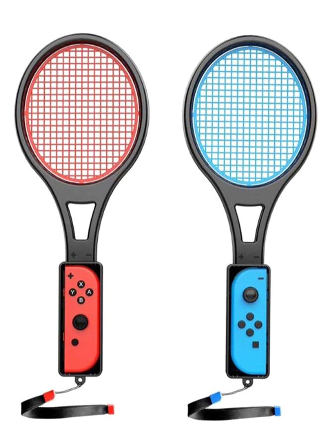 مجموعة ذراع تحكم بتصميم مضرب للعبة Mario Tennis لجهاز نينتندو سويتش مكونة من قطعتين