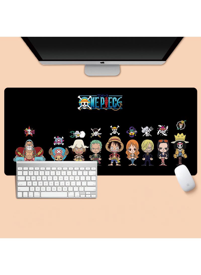 Y&D One Piece Anime Gaming Mouse Pad Extended Large Mat Desk Pad Stitched Edges Mousepad Long Mouse Pad And Non-Slip Rubber Base Mice Pad 800X300X4mm 