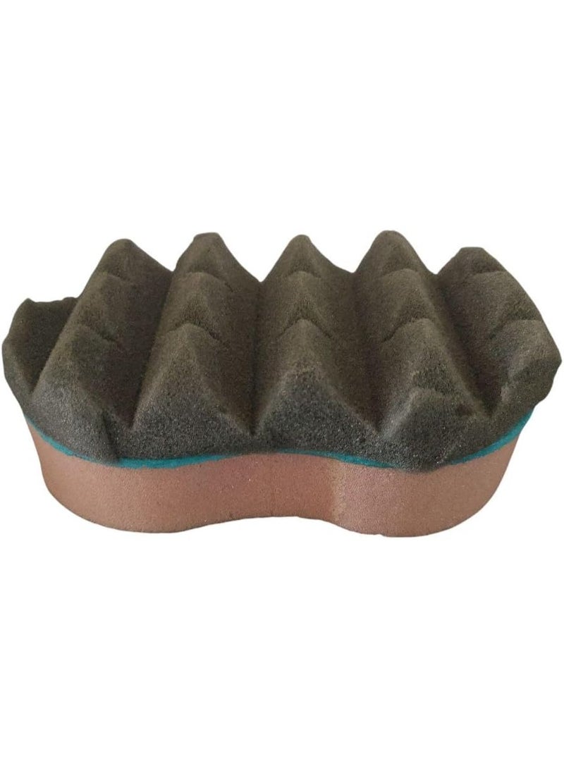 إسفنجة تصفيف الشعر السحرية – فرشاة لعمل تجعيد الشعر والضفائر واللوك الإفريقي والعناية بالشعر (أزرق) - Image 1