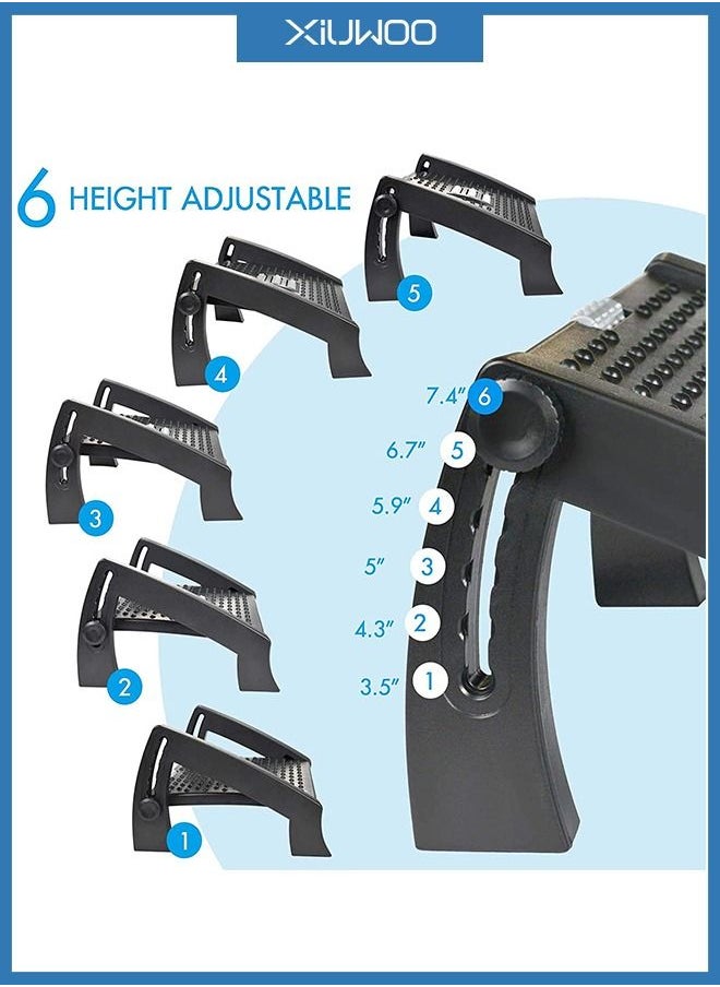 XiuWoo Ergonomic Adjustable Under Desk Footrest with 6 Height Position  - Image 2