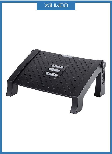 Ergonomic Adjustable Under Desk Footrest with 6 Height Position