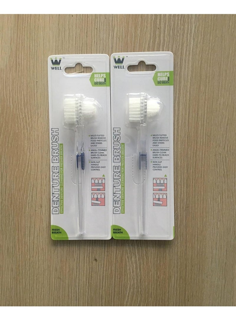 Healifty Brush False Cleaning Tool Double-Sided Toothbrush Transparent 3pcs  - Image 3