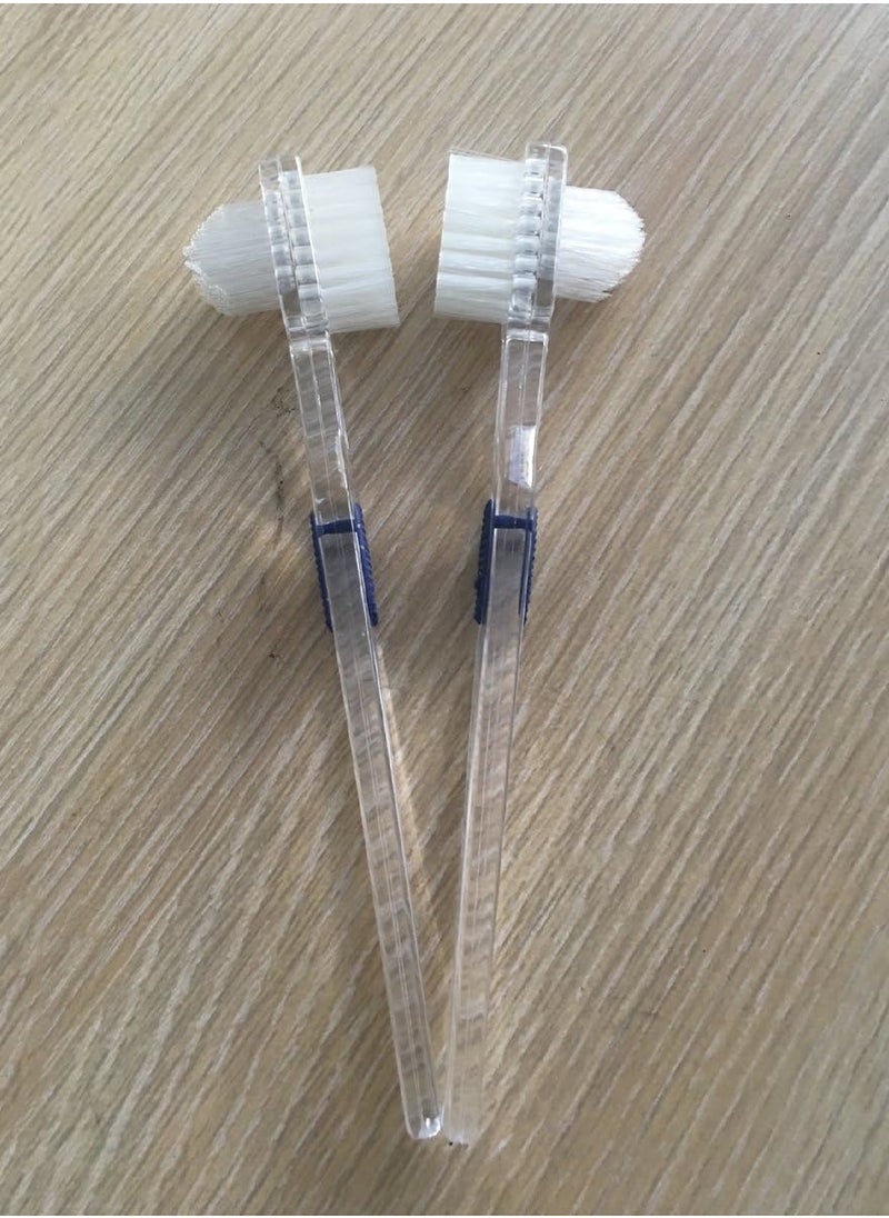 Healifty Brush False Cleaning Tool Double-Sided Toothbrush Transparent 3pcs  - Image 4