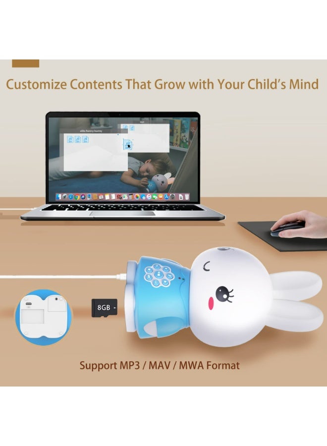 alilo أليلو - هاني باني، G6 - أزرق | مع أكثر من 60 أغنية شعبية للأطفال وقصص قبل النوم | ضوء ليلي للأطفال، قابل لإعادة الشحن | 10 م+ - Image 5