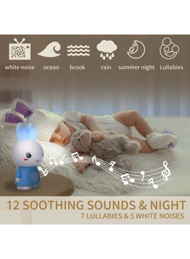 alilo أليلو - هاني باني، G6 - أزرق | مع أكثر من 60 أغنية شعبية للأطفال وقصص قبل النوم | ضوء ليلي للأطفال، قابل لإعادة الشحن | 10 م+ - Image 4