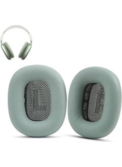 erorex Ear Pads For Airpods Max Earmuffs Headband Ear Cups Replacement Sponge Cover Cloth Ear Cushion Cover Magnetic Headphone Accessories With Knitted Mesh Memory Foam Green  - Image 1