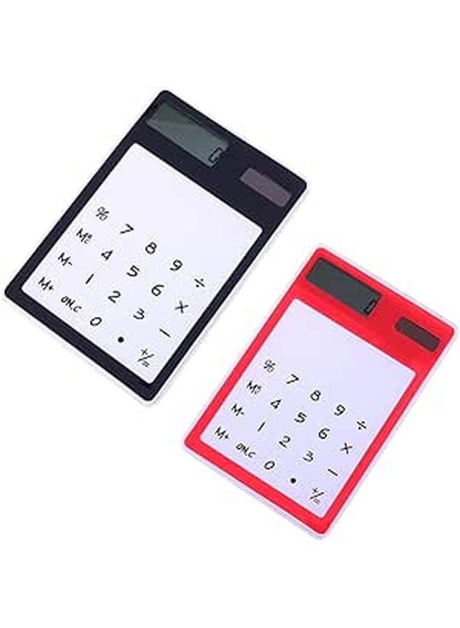 2pcs Basic Calculator with Touch Screen for School Classroom Portable for Students Adults - Image 1