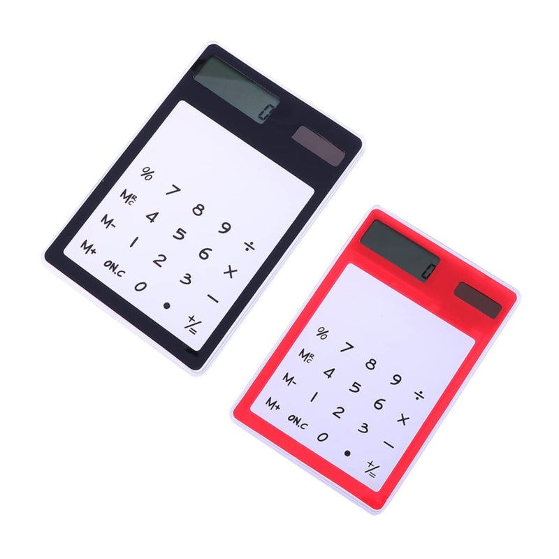 2pcs Basic Calculator with Touch Screen for School Classroom Portable for Students Adults - Image 2