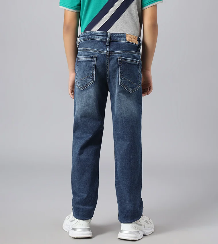 BEVERLY HILLS POLO CLUB  Washed Regular Fit Jeans for Men | Best Price UAE
