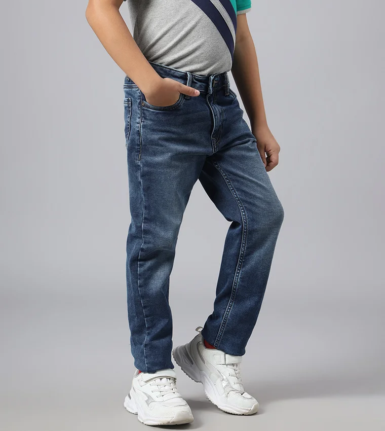 BEVERLY HILLS POLO CLUB  Washed Regular Fit Jeans for Men | Best Price UAE