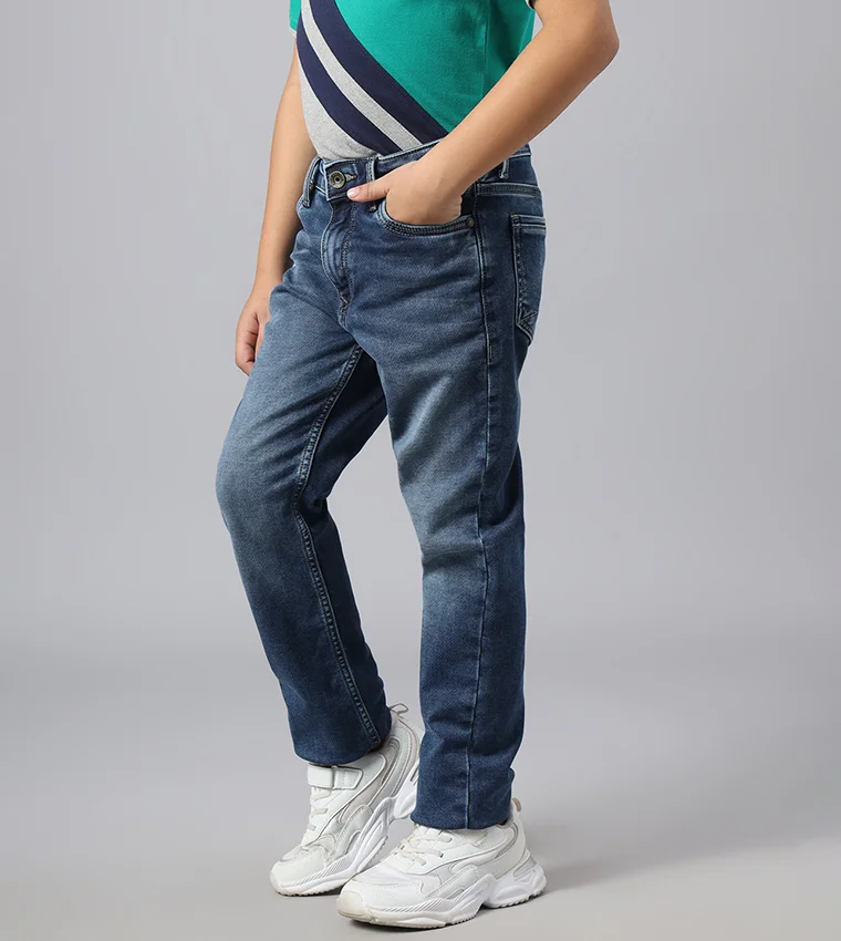 BEVERLY HILLS POLO CLUB Washed Regular Fit Jeans