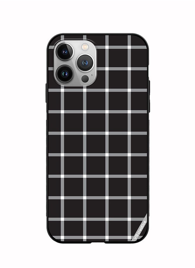 VR CREATIVE Protective Case Cover For Apple iPhone 11 Pro Max Black White Checkered Design Multicolour  - Image 1