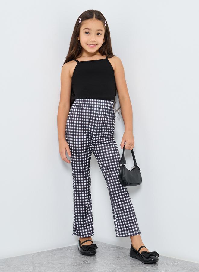Styli Girls Checkered Flared Leggings - Image 2