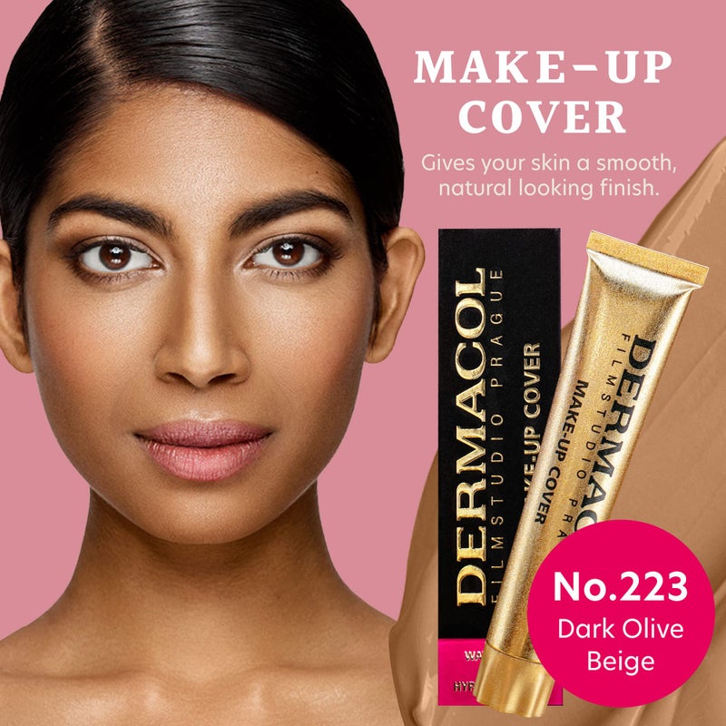 Dermacol - Full Coverage Matte Foundation with SPF 30, Waterproof Makeup Foundation for Oily Skin, Acne, & Under Eye Bags, Long-Lasting Makeup, 30g - Shade 223 - Image 2