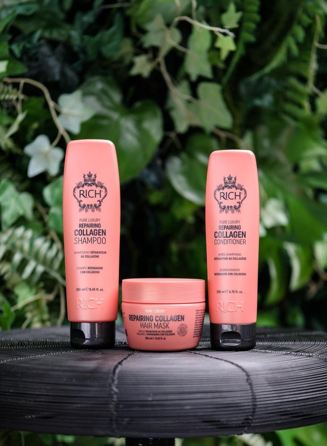 RICH Pure Luxury Repairing Collagen Shampoo for Fragile & Weak Hair - Helps to Strengthen and Moisturize Dry and Brittle - Hair Proteins, Collagen, Marula Oil & Macadamia Nut Oil - 8.45 oz - Image 5