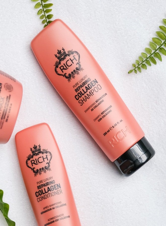 RICH Pure Luxury Repairing Collagen Shampoo for Fragile & Weak Hair - Helps to Strengthen and Moisturize Dry and Brittle - Hair Proteins, Collagen, Marula Oil & Macadamia Nut Oil - 8.45 oz - Image 4