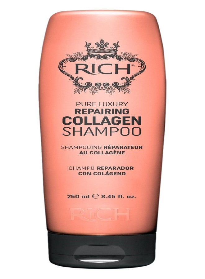 RICH Pure Luxury Repairing Collagen Shampoo for Fragile & Weak Hair - Helps to Strengthen and Moisturize Dry and Brittle - Hair Proteins, Collagen, Marula Oil & Macadamia Nut Oil - 8.45 oz - Image 1