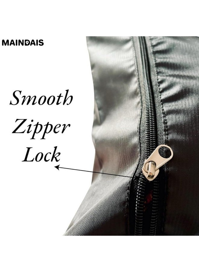 MAINDAIS Waterproof Wet Bag, Washable, Reusable for Travel, Beach, Pool, Stroller, Diapers, Dirty Gym Clothes, Wet Swimsuits,Toiletries with Extra Pocket Zipper(Pack of 2, Black) - Image 4