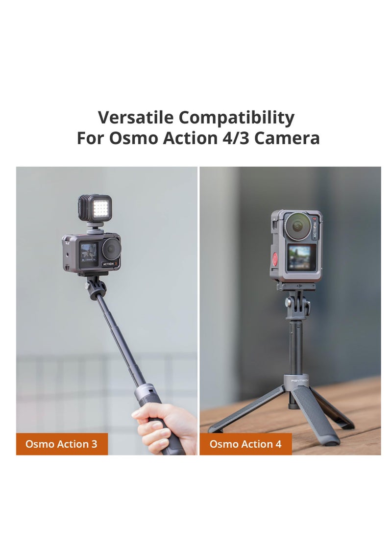 SYOSI Camera Cage Fit for DJI OSMO Action 4, Action 3, Aluminum Alloy Protective Vlogging Camera Frame for DJI, Magnetic Quick Release Connector, 1/4" Thread Connector for DJI Mic, Camera Light - Image 2