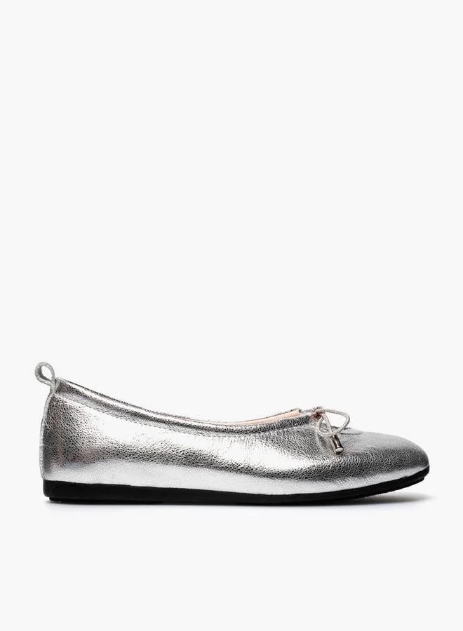 بابلوسكي Girls Leather School Ballerina Shoes