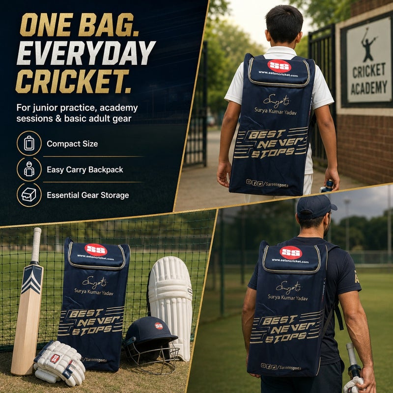 SS Mass Duffel Junior Cricket Kit Bag - Backpack Style with Bat Pocket, 28 x 14 x 7 inches - Image 4