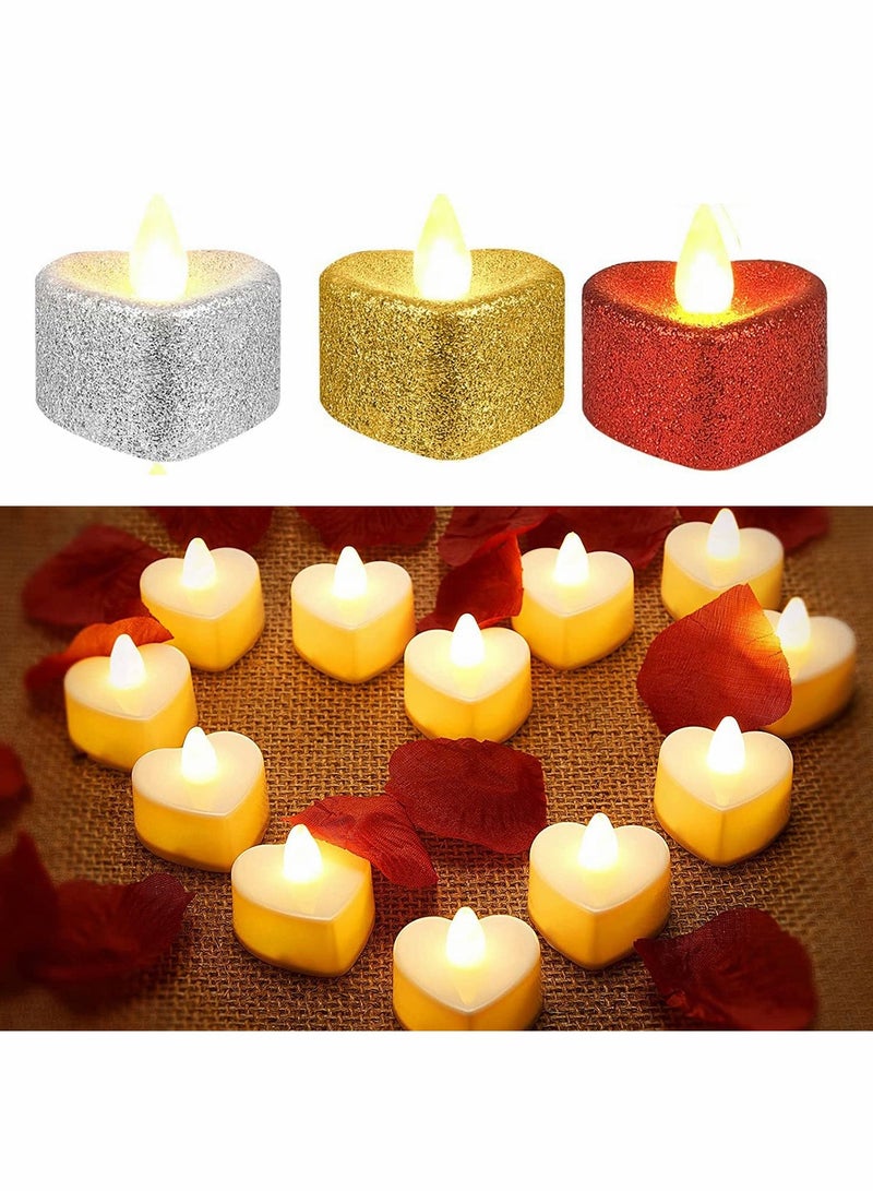 Excefore LED Tea Lights Flameless Candles Realistic Battery Operated Candles Flickering Bright Tealights with Warm Yellow Light - Image 1