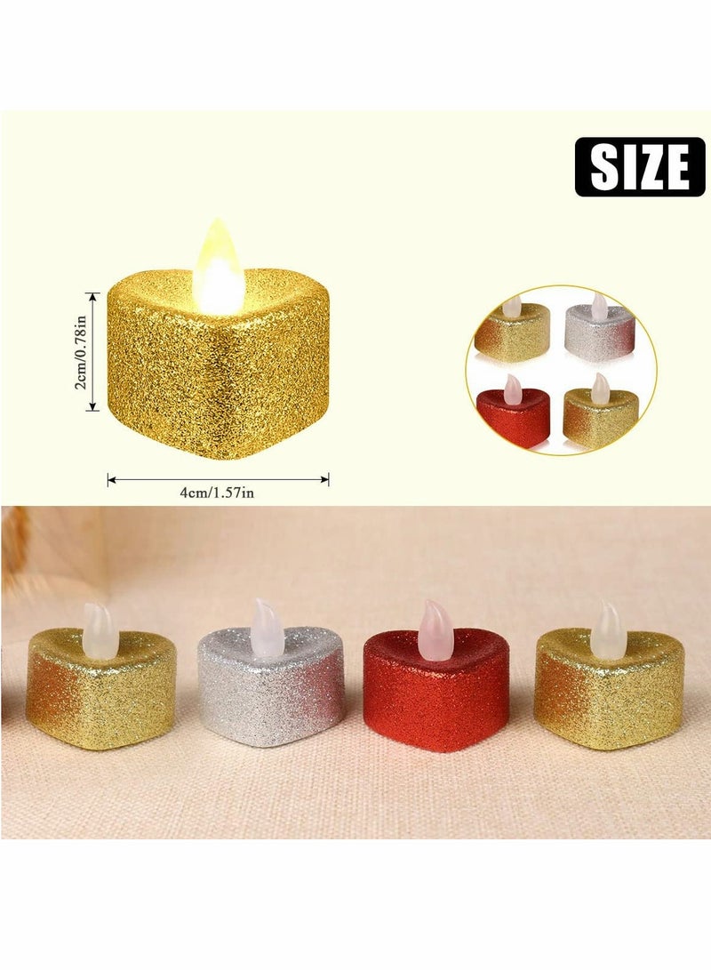 Excefore LED Tea Lights Flameless Candles Realistic Battery Operated Candles Flickering Bright Tealights with Warm Yellow Light - Image 3