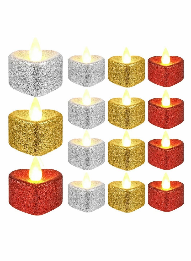 Excefore LED Tea Lights Flameless Candles Realistic Battery Operated Candles Flickering Bright Tealights with Warm Yellow Light - Image 4