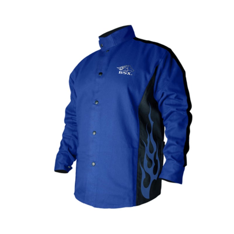 Revco Unisex Adult Long Sleeve Bsx Mens 2xl Welding Jacket Coat, Royal Blue,blue, XX-Large US - Image 3