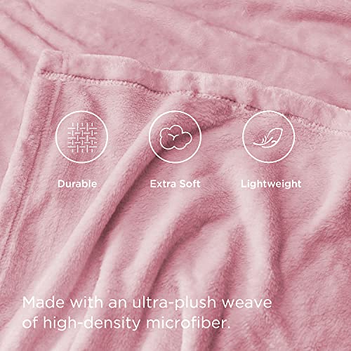 VAS COLLECTIONS Premium Plush Summer Single Bed Dohar/AC Blanket | 250 GSM Reversible Lightweight Cozy Soft for Bed, Sofa, Couch, Travel & Camping| 225x150 cm - Pink - Image 2