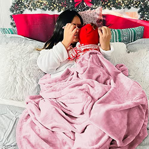 VAS COLLECTIONS Premium Plush Summer Single Bed Dohar/AC Blanket | 250 GSM Reversible Lightweight Cozy Soft for Bed, Sofa, Couch, Travel & Camping| 225x150 cm - Pink - Image 4