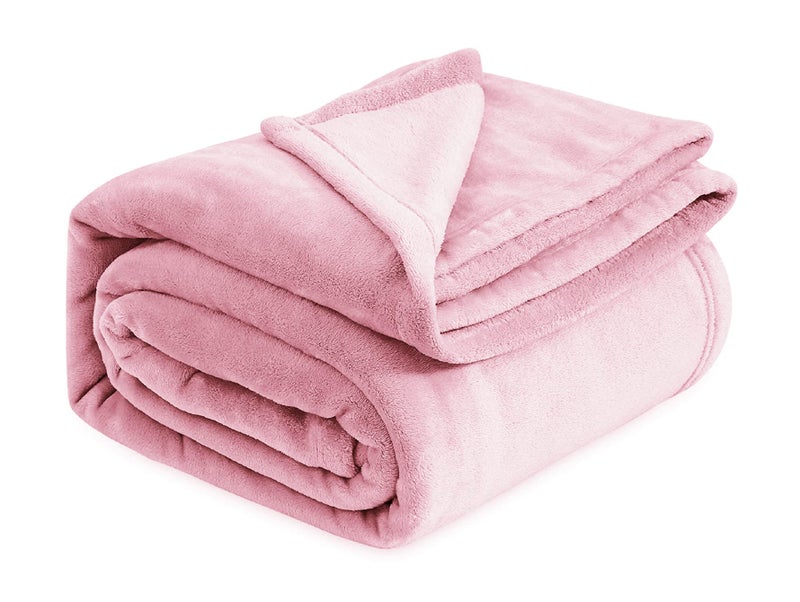 VAS COLLECTIONS Premium Plush Summer Single Bed Dohar/AC Blanket | 250 GSM Reversible Lightweight Cozy Soft for Bed, Sofa, Couch, Travel & Camping| 225x150 cm - Pink - Image 1
