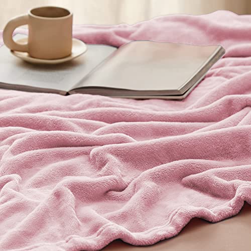 VAS COLLECTIONS Premium Plush Summer Single Bed Dohar/AC Blanket | 250 GSM Reversible Lightweight Cozy Soft for Bed, Sofa, Couch, Travel & Camping| 225x150 cm - Pink - Image 3