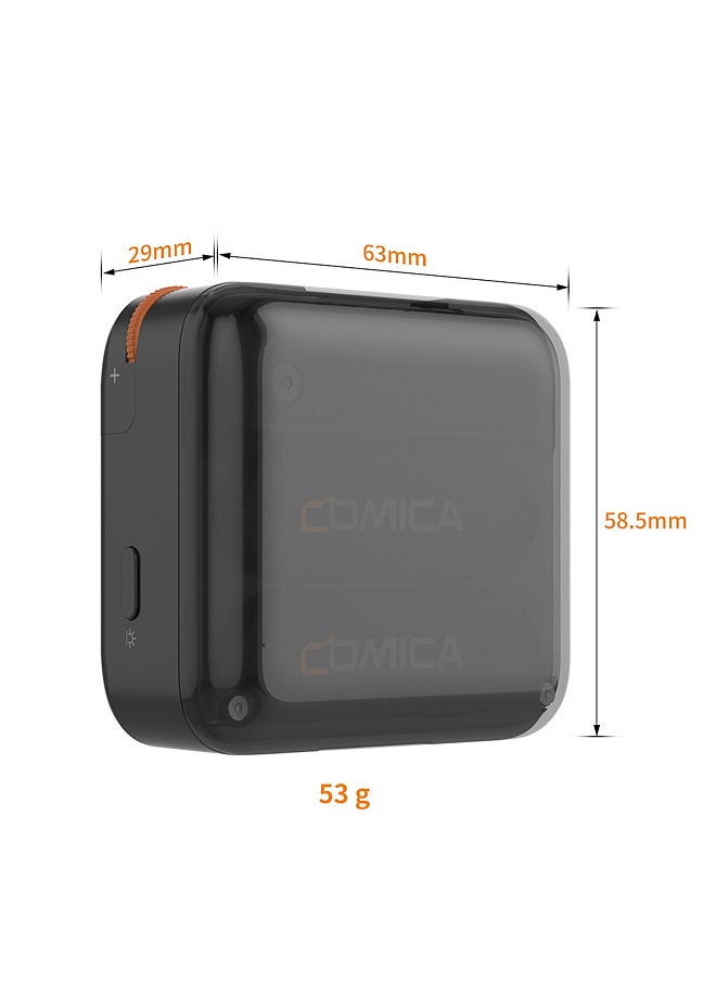 COMICA Vimo S-MI Wireless Microphone System with 1 Receiver & 2 Microphones 200M Transmission Range Built-in Battery with Charging Case Replacement for Replacement  - Image 5