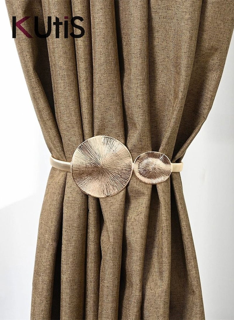 Kutis رباط ستارة من سبائك معدنية على شكل ورقة شجر، قطعتان، ذهبي، 38.5 × 3 سم - Image 1