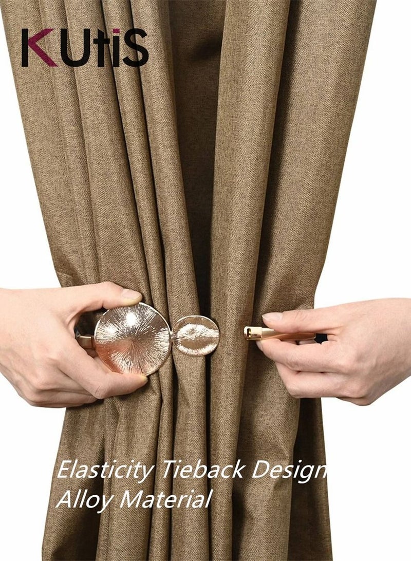 Kutis رباط ستارة من سبائك معدنية على شكل ورقة شجر، قطعتان، ذهبي، 38.5 × 3 سم - Image 3