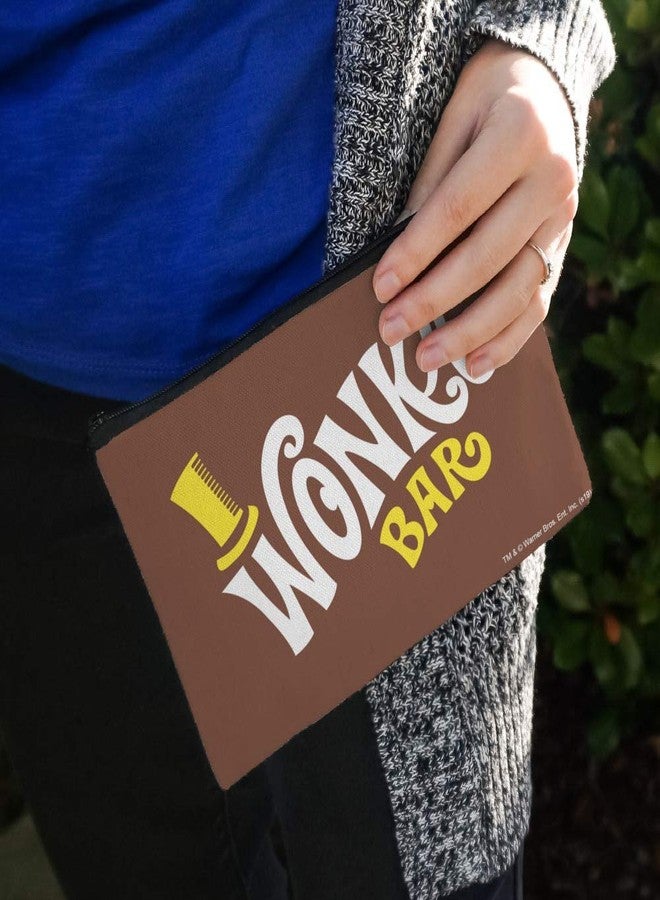 GRAPHICS & MORE Willy Wonka and the Chocolate Factory Wonka Bar Logo Makeup Cosmetic Bag Organizer Pouch - Image 3