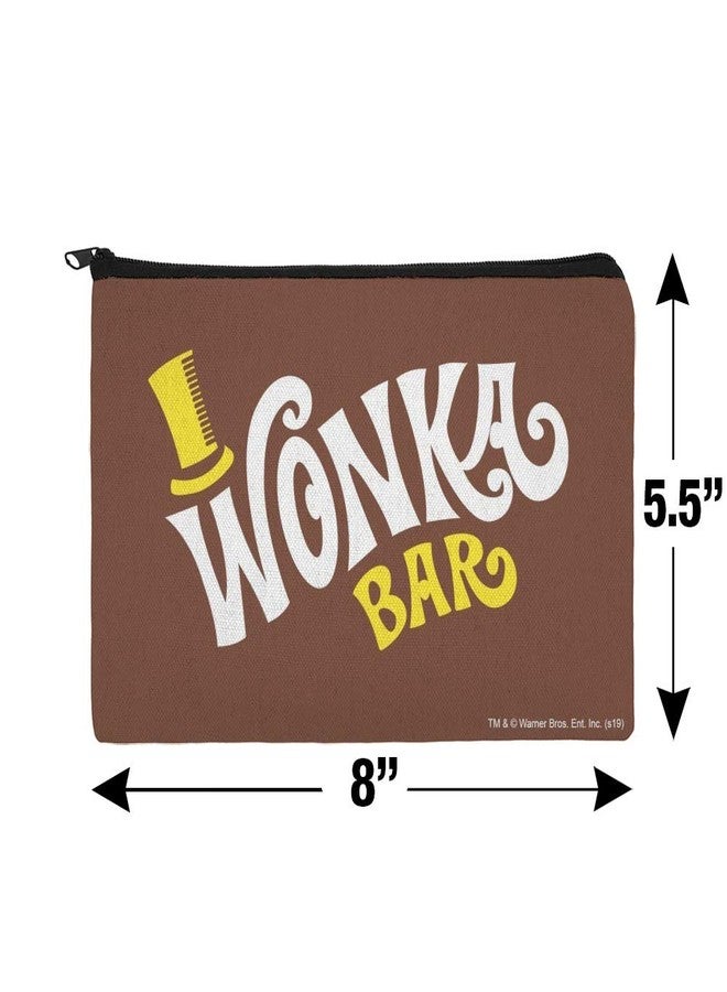 GRAPHICS & MORE Willy Wonka and the Chocolate Factory Wonka Bar Logo Makeup Cosmetic Bag Organizer Pouch - Image 4